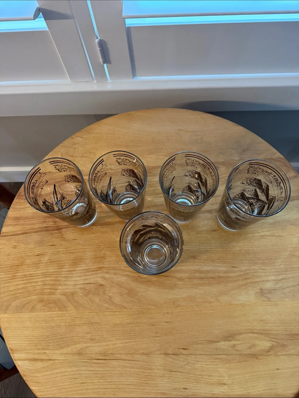 Vintage Accorsi Sand & Gravel Promotional Glasses – Set of 5
